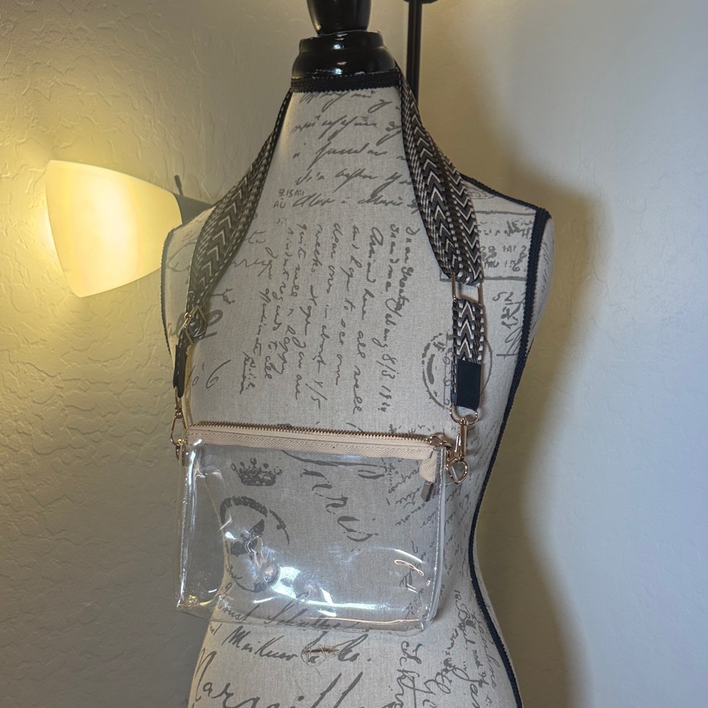 Clear Crossbody Bag w/adjustable Strap